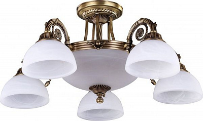 Люстра подвесная Bussy 0254-52-05 B 8x40 Вт E14/E27 антик/белый 