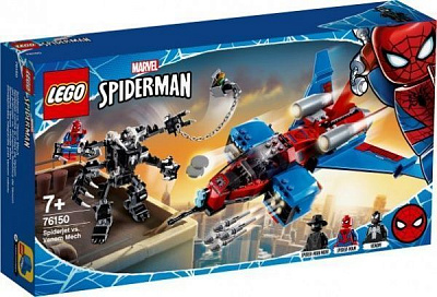 Конструктор LEGO Super Heroes Спайдерджет проти робокостюма Венома 76150