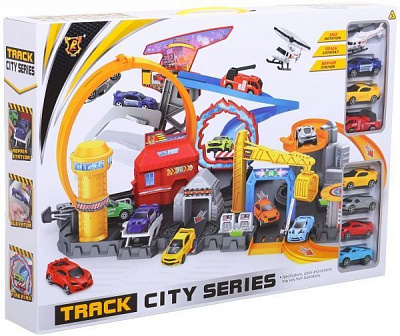 Ігровий набір Peng Rong гараж-трек 7 машинок P884-A