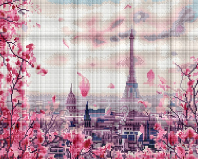 Алмазная мозаика Париж в весенней рамке 40x50 см DBS7701 Brushme 