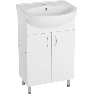 Тумба с умывальником Эконом 50 см белая