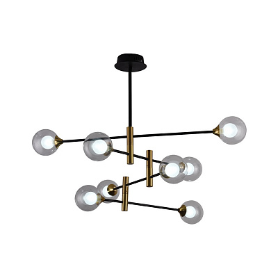 Люстра Miorro Prato 8x8 Вт G9 черный с золотом 51-313-007