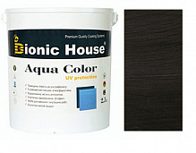 Лазур Bionic House лесуюча універсальна Aqua Color UV protect чорний шовковистий мат 2,5 л