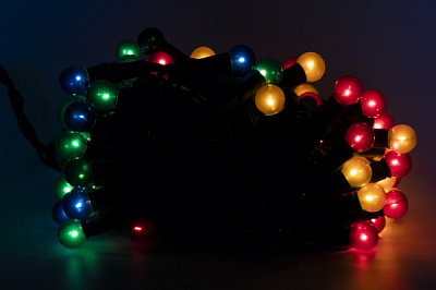 Электрогирлянда линейная Девилон Жемчужные шарики 050642 светодиодная (LED) 100 ламп 