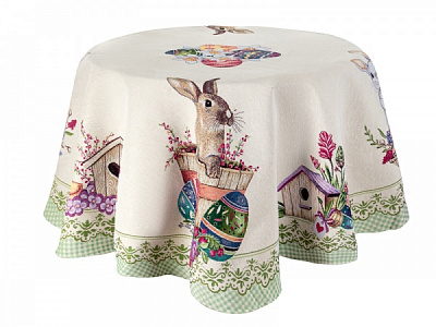 Скатертина гобелен Peeps 140 см d140 140x140 см мульті