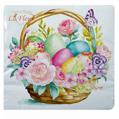 Салфетки столовые La Fleur Красота Пасхи 33х33 см 16 шт.