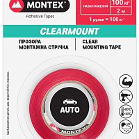 Двухсторонняя автомобильная клейкая лента MONTEX SHS MTX1050 19 мм 0,5 мм 2 м прозрачный
