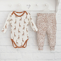 Комплект дитячого одягу Blanka Жирафа бежевий р.92 110348 