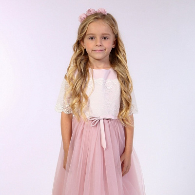 Платье Maya-MI 0105-0029-1 р.116 пудра 