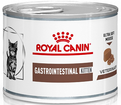 Консерва для котят при нарушения пищеварения Royal Canin V.D. GastroIntestinal Kitten (паштет) 195 г