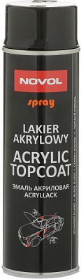 Емаль акрилова Acryl Topcoat NOVOL 500 мл 34302 Чорна глянцева