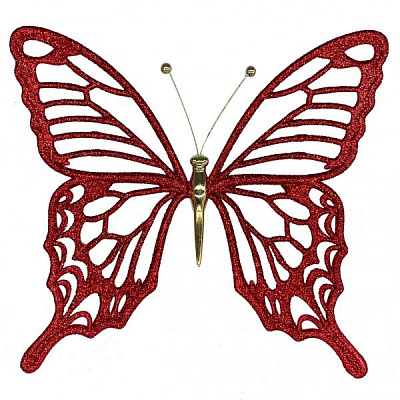 Украшение новогоднее MISLT Бабочка мини 11x9,5 см J0006-11 