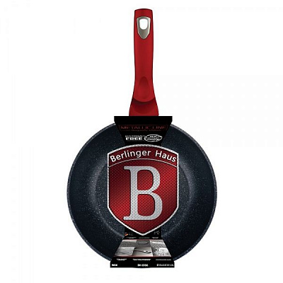 Сковорода wok Metallic Line BURGUNDY Edition 30 см BH 6166 Berlinger