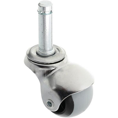 Ролик мебельный поворотный с осью 11 мм d40 мм 2111-40