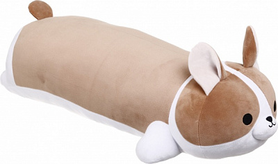 Подушка декоративная Корги Норман 35x74 см бежево-белый WP Merchandise 