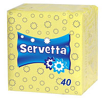 Серветки Servetta жовті 40 шт