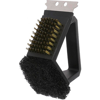 Щітка для барбекю Grilland з пластиковою ручкою 15 см BR-2702