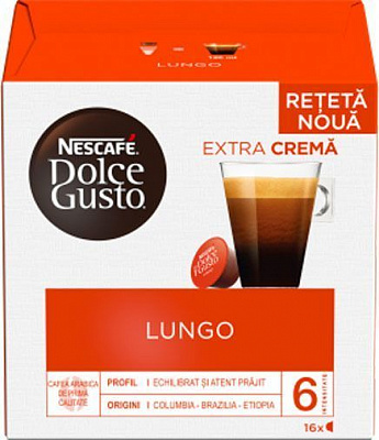Кофе в капсулах Nescafe DOLCE GUSTO Lungo 16шт. 104 г 