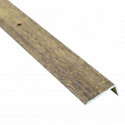 Порожек алюминиевый лестничный Braz Line рифленый с отверстиями 24.5x1800 мм дуб престиж 