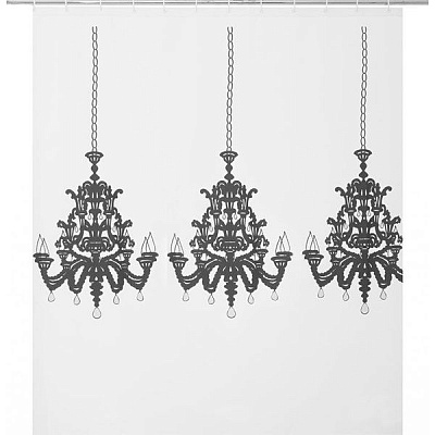 Штора для душу Bacchetta Lamp nero 180x200