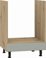 Тумба нижняя под духовку ВС 60/82/52 МС Глория_ASHEN /фасад МДФ №332 пепельный матовый/дуб артизан Грейд