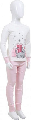 Пижама для девочек Фламинго р.110 молочныйрозовый 330-1006 
