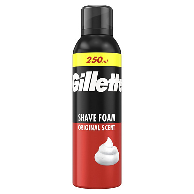 Пена для бритья GILLETTE Classic с оригинальным ароматом 250 мл