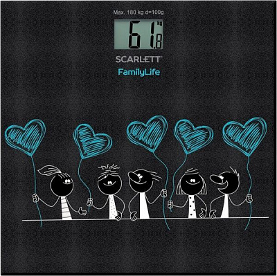 Весы напольные Scarlett SC-BS33E019 черный