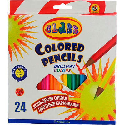 Олівці кольорові Premium 24 шт. 1624 CLASS