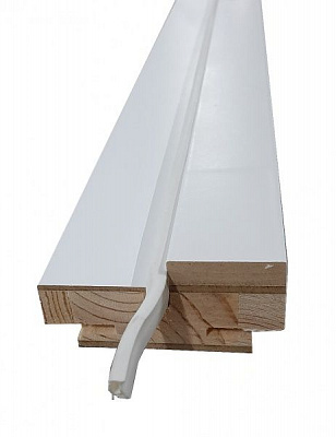 Дверная коробка Dverona Fresato белая с уплотнителем 2100х80 мм белый