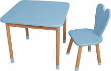 Набір ArinWOOD Зайчик синій (стіл + стілець) з боксом 04-025BLAKYTN-BOX