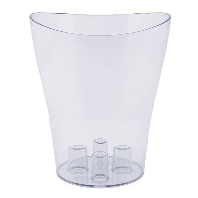 Кашпо пластиковое Алеана Ника PS круглый 1,1л прозрачный (114050) 