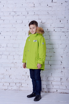 Куртка детская для мальчиков JOIKS р.140 зеленый B-311/140 