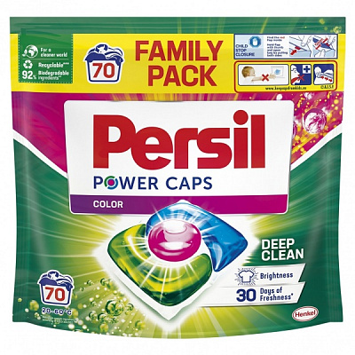 Капсули для машинного прання Persil Power Caps Колор 70 шт.