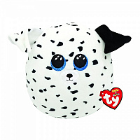 Мягкая игрушка TY Squish-A-Boos Пес Fetch 40 см черно-белый 39218
