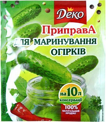 Приправа для маринования огурцов 30 г Деко (4820076018091) 