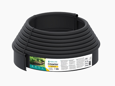Бордюрная лента Vodaland Country Premium H110 черная 10 м