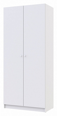 Шафа для одягу Doros Промо 2 ДСП 2040х900х480 мм білий / білий