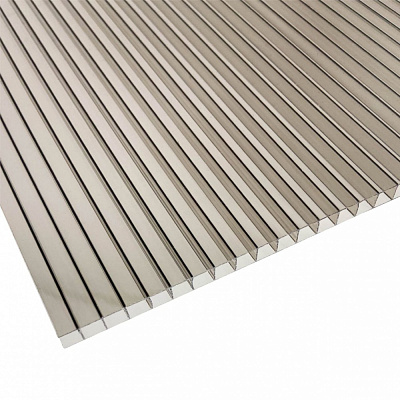 Поликарбонат сотовый RAPLAST 10 мм 3000x1050 мм бронза