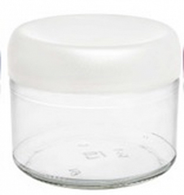 Банка с крышкой Everglass Велюр 550 мл 82 мм белая