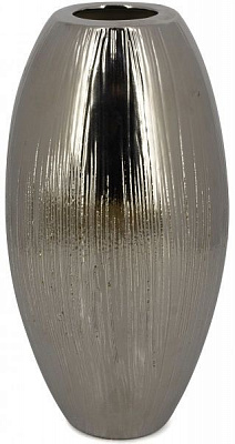 Ваза керамическая серебрянная Меркури 22x12