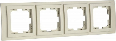 Рамка четырехместная Mono Larissa универсальная крем 103-171700-163
