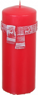 Свічки декоративна 70х150 мм Шарф червоний Pako-If