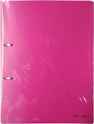 Папка 2 кольца 38130 А4 40 мм Неон (1050 мкм) розовая Deli