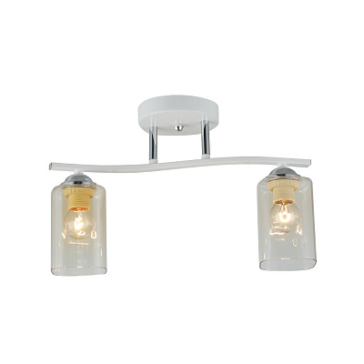 Люстра Miorro Rocco 370х120х230 мм металл/стекло 2x40 Вт E27 белый/хром 51-311-127