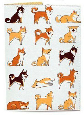 Обкладинка для паспорта Песики акита