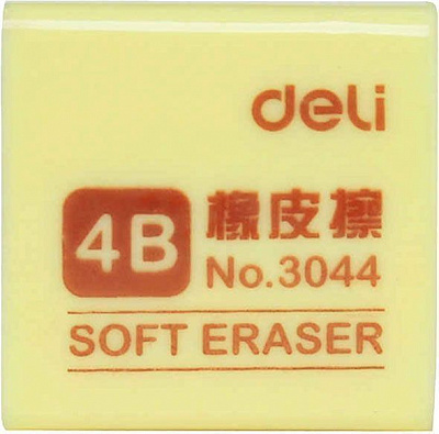 Ластик супермягкий 3044 желтый Deli