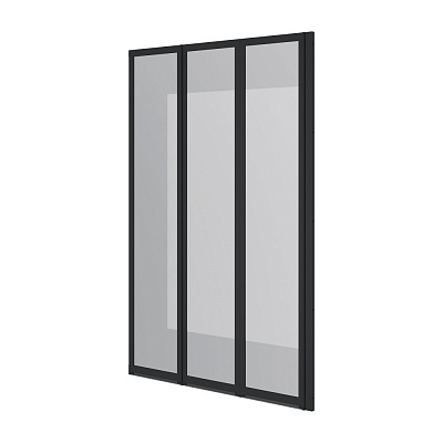 Шторка для ванны Koller Pool Style 1000х1500 мм (right) black matt, скло 4 мм clear