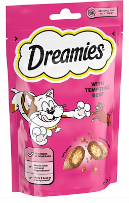 Ласощі Dreamies для котів Dreamies з яловичиною 60 г