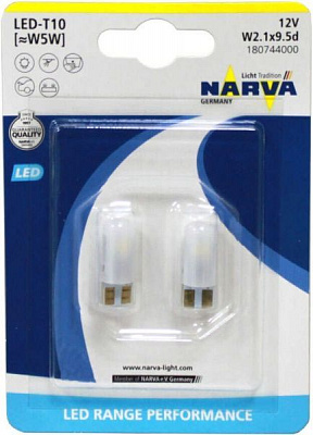 Лампа світлодіодна Narva W5W W5W 12В 0,05 Вт 2 шт. 6000 K